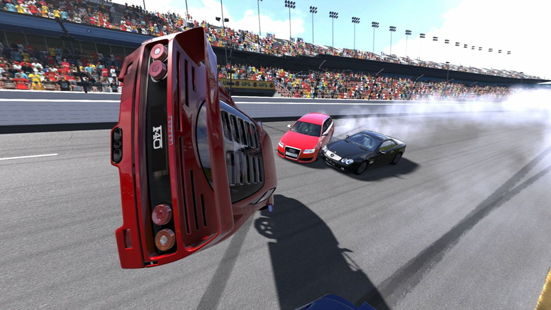 red, crash, turismo, hd, 1080P, f40, gran, f, video games, accident, ferrari