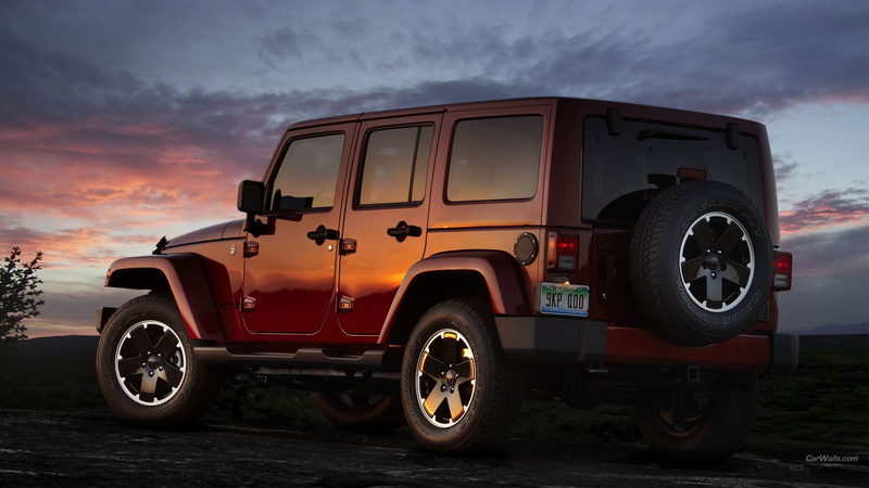off-road vehicle, tire, Jeep, sky, land vehicle, no people, Jeep Wrangler, mode of transportation, stationary, road, motor vehicle, nature, outdoors, sports utility vehicle
