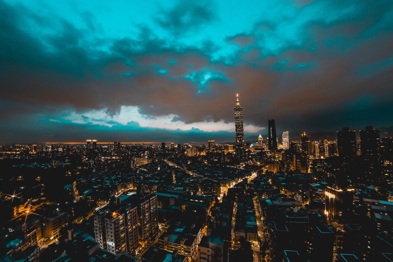 dusk, asia, built Structure, taipei, downtown District, crowd, urban Skyline, night, black, finance, city Life, panoramic, tokyo Prefecture, building, architecture