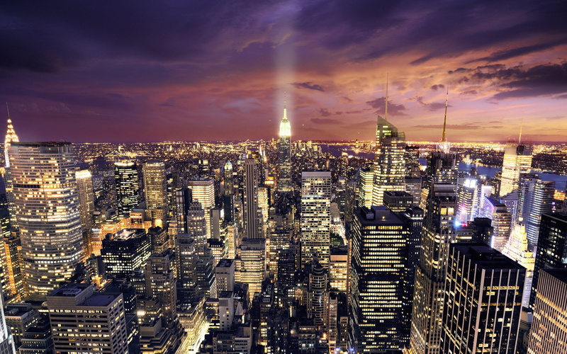 asia, clouds, office building exterior, uSA, tokyo Prefecture, america, financial District, empire State Building, spire, light, manhattan - New York City