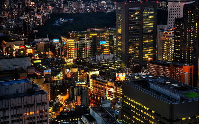 residential district, downtown District, illuminated, tower, built Structure, crowded, nightlife, office Building, glowing, dusk, buildings, asia, lighting Equipment