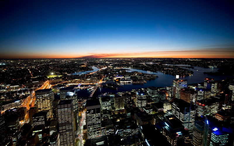 sunset, travel Destinations, office Building, sydney, residential district, building Exterior, street, architecture, dusk, asia, tall - High, river, crowd