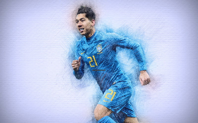 Footballer, 4K, Roberto Firmino, Soccer, Brazilian