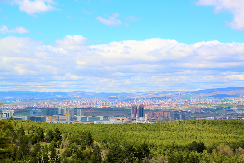 built structure, landscape, cami, skyscraper, environment, beauty in nature, sky, ankara, green color, 5K, architecture, travel, day, mountain, tree, cityscape