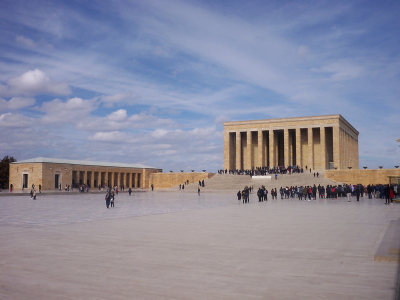 colonnade, men, daytime, crowd, ankara, ancient civilization, women, white, travel destinations, the past, dome, outdoors, history, lifestyles, human, tourism