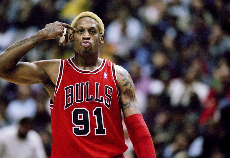 young men, number, standing, portrait, 2K, waist up, young adult, dennis rodman nba basketball chicago bulls tattoo, adult, focus on foreground, sport