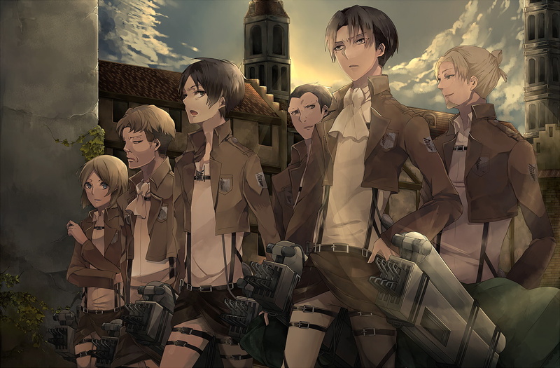 Levi Ackerman, 1080P, Anime, Petra Ral, Eren Yeager, Erd Gin, Gunther Schultz, Attack On Titan, Auruo Bossard