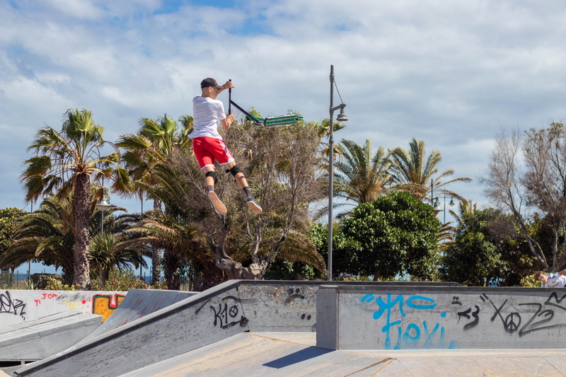 5K, skate, mid-air, kick, plant, sport, recreation, action, balance, summer, jump, skater, park, lifestyle, sky, trick, motion, day, lifestyles, full length