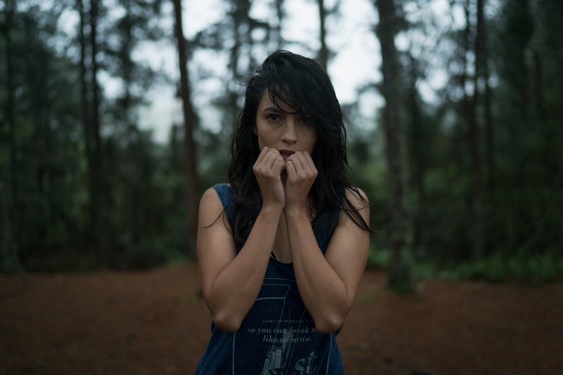 day, 1080P, beautiful woman, nature, teenager, portrait, woodland, waist up, plant, hair, tree, contemplation, women outdoors, forest, young women, women