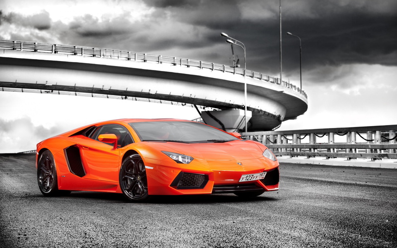 Supercar, orange, lp700-4, best, HD, car, Lamborghini, aventador, 2K