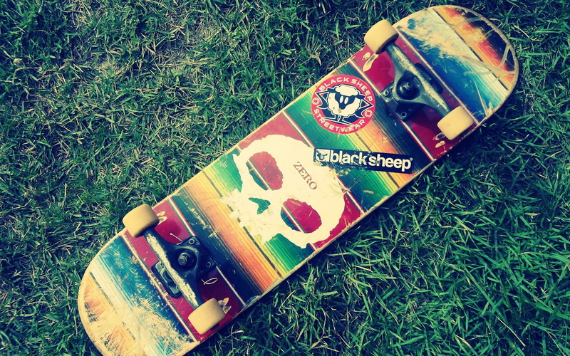 grass, skateboard, 1080P