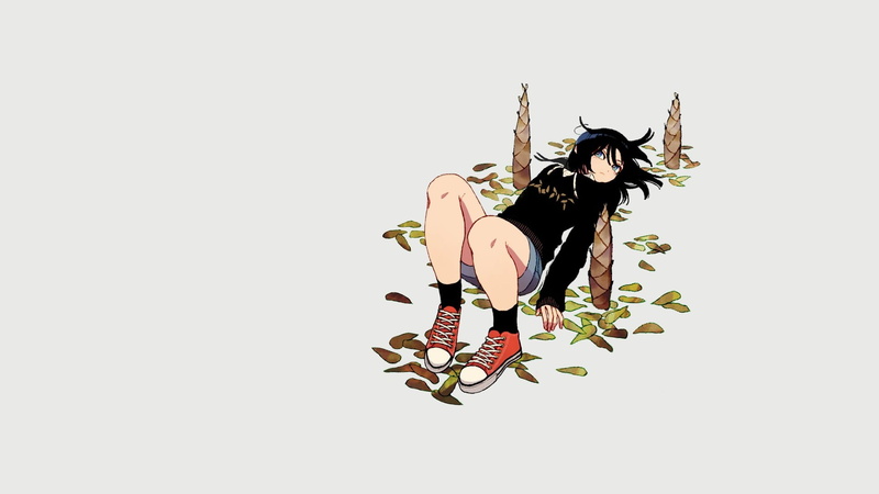 legs, studio shot, anime girls, jumping, 1080P, women, full length, manga, human arm, representation, indoors, arms raised, art and craft, Orange Shoes