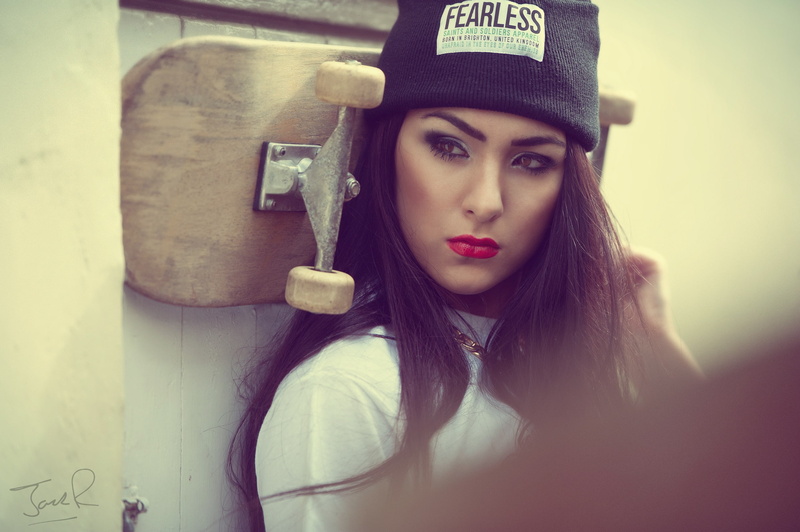 Jack Russell, skateboard, face, portrait, 2K, women