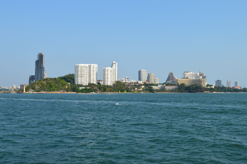 ocean, gulf of, office building exterior, sky, resort, urban skyline, cityscape, building, outdoors, cruise, pier, ships, no people, architecture, thailand