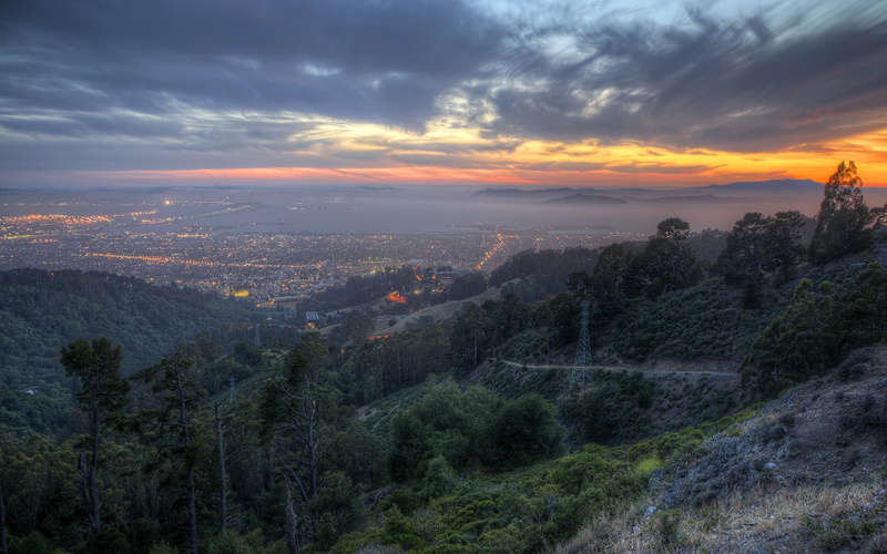 hd, san, sunset, francisco, california, bay, hdr, area, berkeley, landscape, nature, 1080P