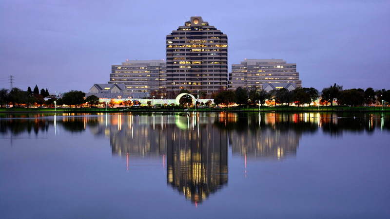 san francisco bay area, modern, government, office building exterior, water, travel, waterfront, building, illuminated, dusk, building exterior, lake, built structure