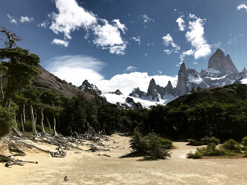 sky, glacier, landscape, no people, granite, wilderness, plant, scenics - nature, day, mountain peak, sunlight, chile, tranquility, mountains, south america