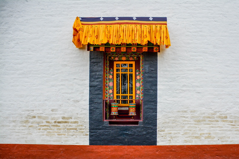 monastery, building exterior, protection, pemyangtse monastery, built structure, no people, architecture, wall - building feature, window, prayer wheel