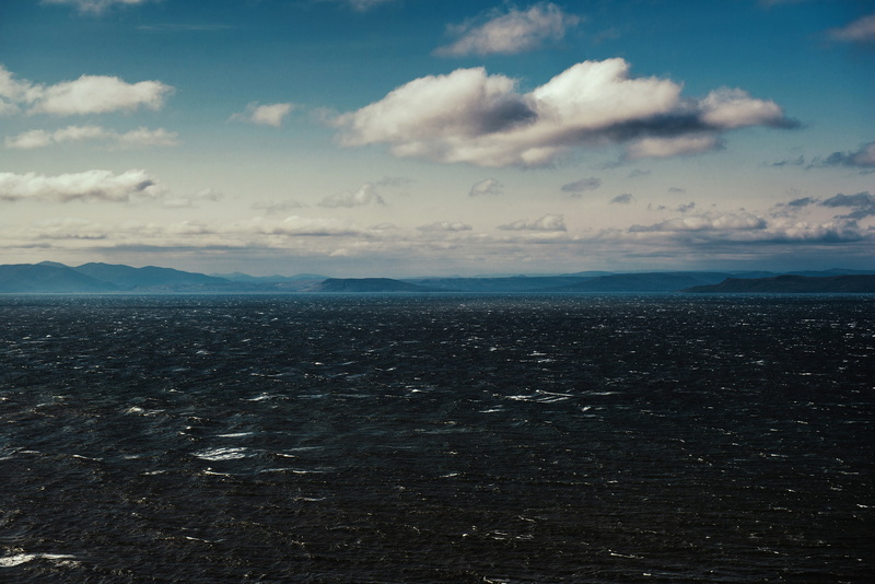 sea, cloud - Sky, landscape, sky, tranquil scene, no People, mountains, island, tranquility, shot, 4K, blue, horizon Over Water, summer, fall, cloudscape