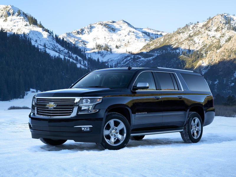black, suv, scenics - nature, non-urban scene, day, 1080P, Chevrolet, beauty in nature, cadillac, transportation, warm clothing, Suburban, landscape, car