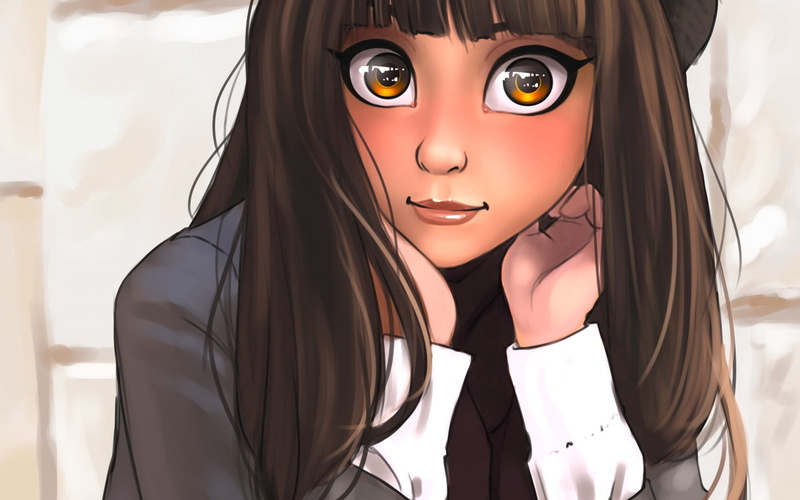 girl, face, young Adult, indoors, cartoon, haired, mannequin, looking, store, front view, female likeness, backgrounds, cheerful, real people, clothing