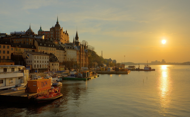 built structure, nature, Stockholm, stockholm, mode of transportation, architecture, waterfront, no people, sky, water, 2K, travel, Europe, nautical vessel