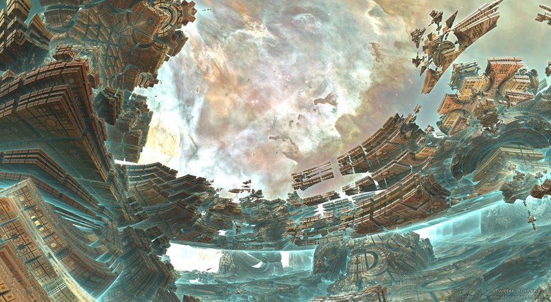 space, no people, building exterior, d, religion, low angle view, representation, cloud - sky, aqua, shipyard, architecture, art, sky, 3D, digital composite