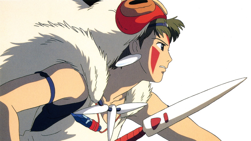 Princess Mononoke, 2K, Studio Ghibli, anime girls, anime