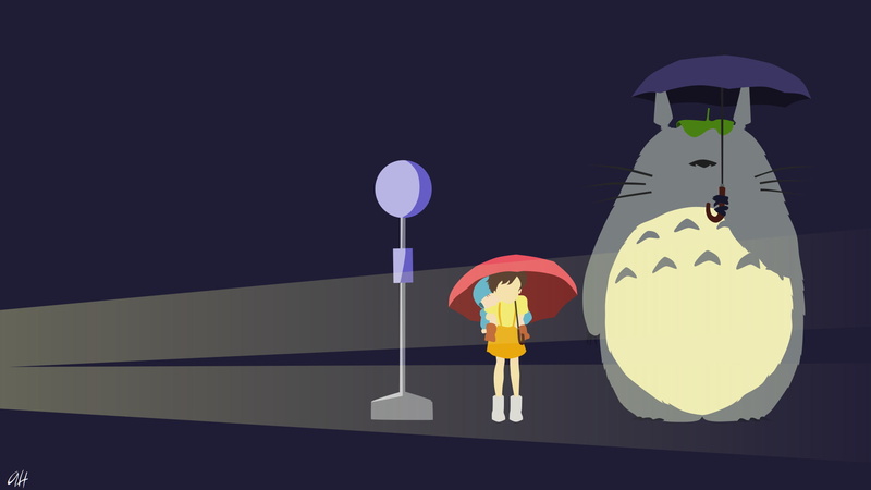Minimalist, My Neighbor Totoro, Anime, 1080P, Movie