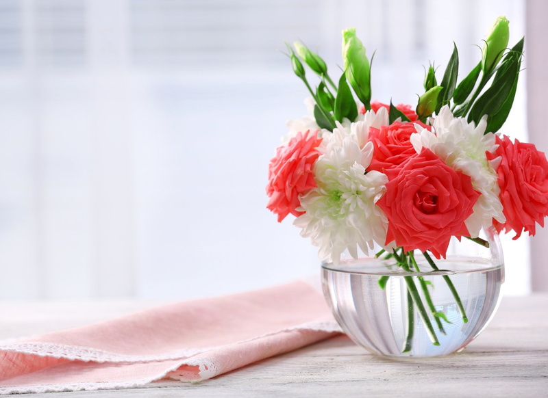 Flower, close-up, petal, bouquet, flower arrangement, glass - material, flower head, vulnerability, Red Flower, freshness, red, Photography, White Flower