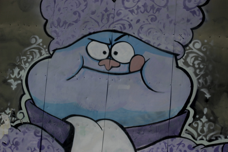 no people, flooring, built structure, blue, design, wall - building feature, human representation, 5K, tile, graffiti, close-up, indoors, male likeness