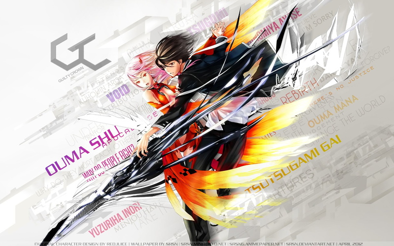 Guilty Crown, Shu Ouma, Inori Yuzuriha, Anime, 1080P