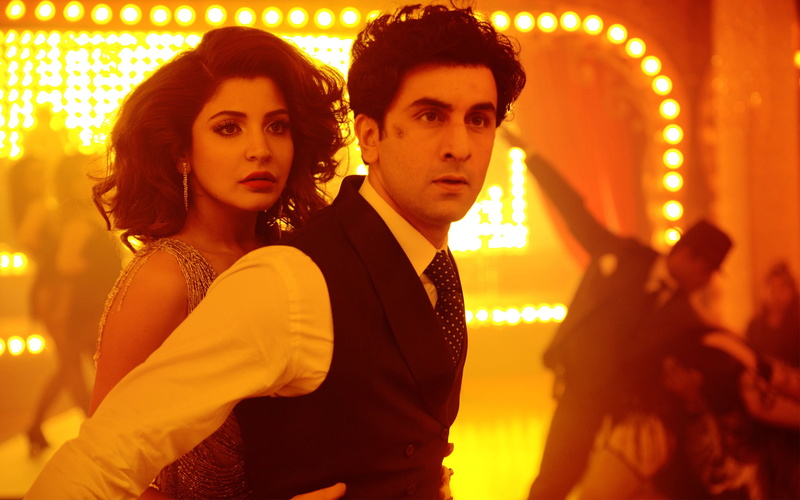 lighting equipment, young adult, ranbir kapoor, indian celebrities, illuminated, togetherness, nightlife, adult, indian movies, night, indoors, heterosexual couple