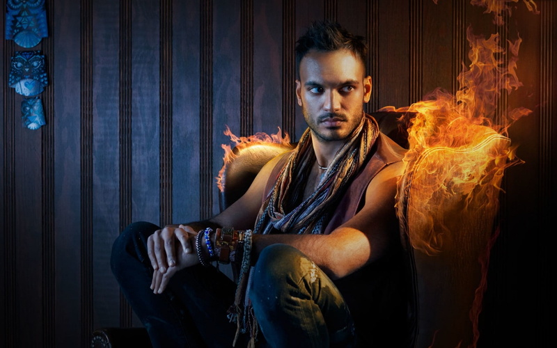real people, arjun gupta, dark, leisure activity, sitting, looking at camera, casual clothing, Movies, one person, the magicians, portrait, young adult
