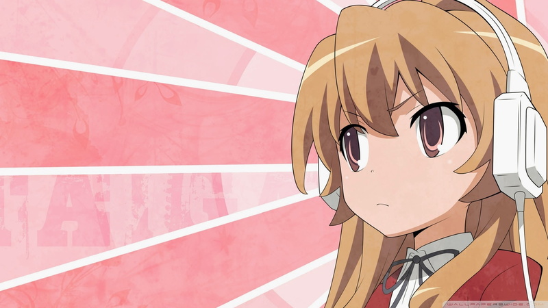 listening, eyeglasses, Aisaka Taiga, Toradora!, close-up, 1080P, glasses, graffiti, anime, white, street art, sunlight, creativity, pink, wall - building feature