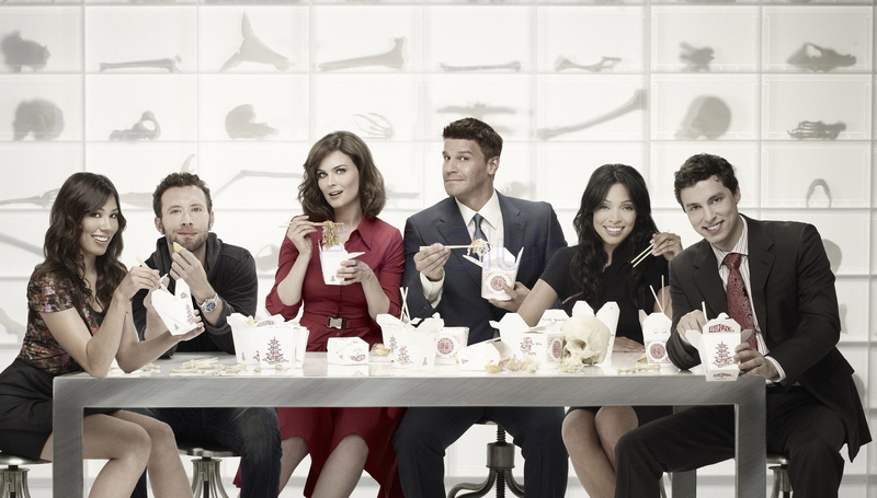 Michaela Conlin, Camille Saroyan, Temperance Brennan, Angela Montenegro, Bones, Jack Hodgins, John Francis Daley, Lance Sweets, 4K, TV Show, Seeley Booth