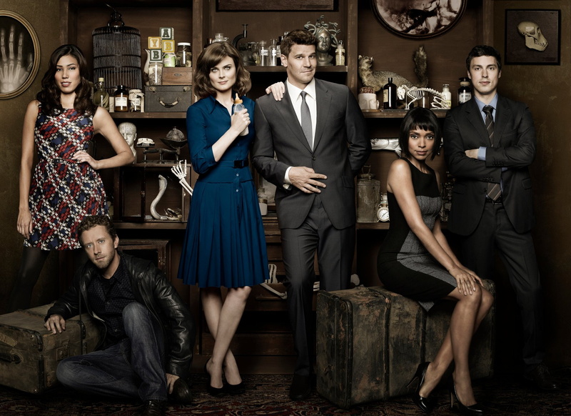1080P, Bones, TV Show, Michaela Conlin, Tamara Taylor, Jack Hodgins, David Boreanaz, Emily Deschanel, Temperance Brennan, T.J. Thyne, Angela Montenegro