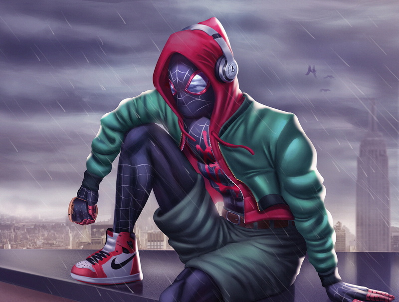 Movie, 1080P, Spider-Man: Into The Spider-Verse, Spider-Man, Miles Morales