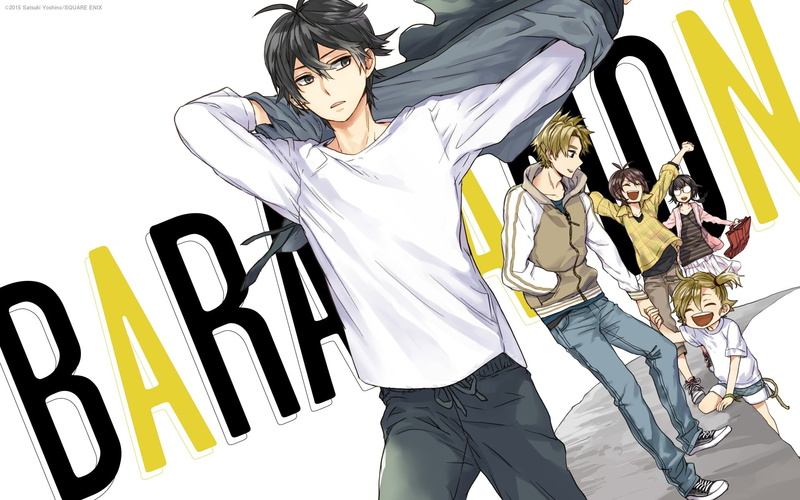 people, females, young men, 1080P, Yamamura Miwa, lifestyles, text, Kido Hiroshi, day, men, Barakamon, Arai Tamako, front view, Handa Seishuu, leisure activity
