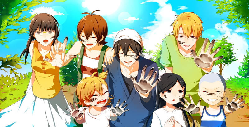 anime boys, Barakamon, Handa Seishuu, anime girls, anime, Kido Hiroshi, Kubota Hina, Arai Tamako, Kotoishi Naru, 2K