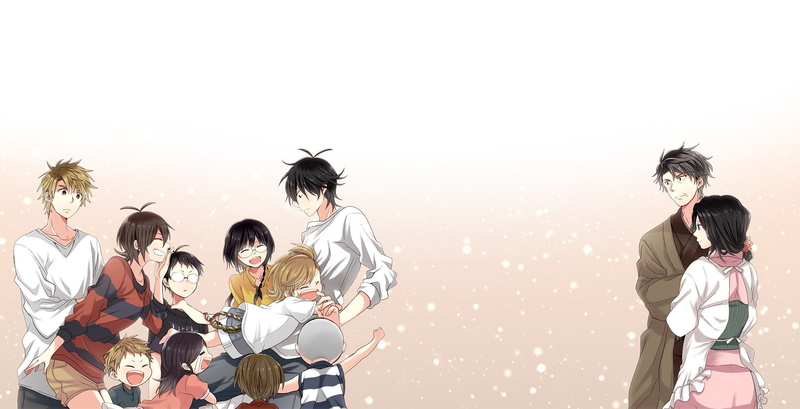 offspring, uniform, togetherness, nature, adult, copy space, teenager, medium group of people, childhood, barakamon handa seishuu kotoishi naru kido hiroshi kubota hina arai tamako yamamura miwa anime