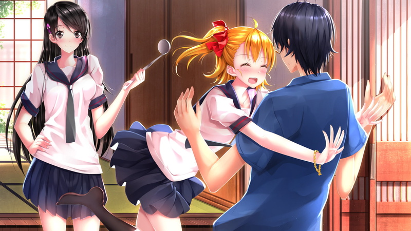 barakamon anime anime girls school uniform handa seishuu kotoishi naru kubota hina swordsouls, 1080P