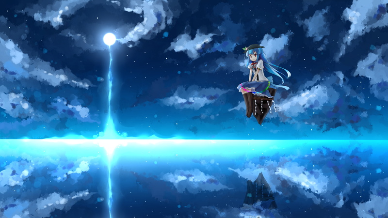 Anime, Touhou, 2K, Tenshi Hinanawi