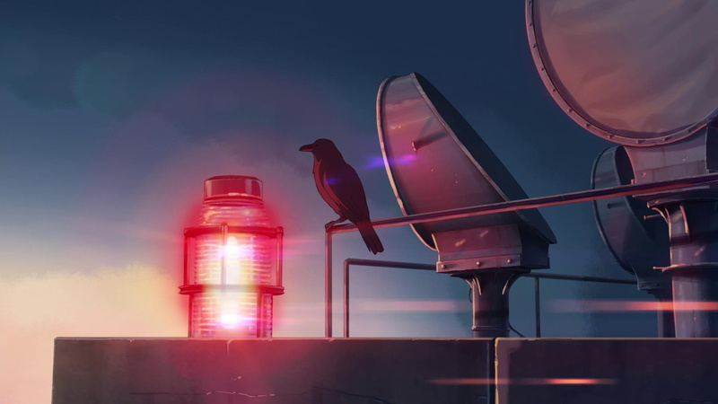 crow, sky, The Garden of Words, 1080P