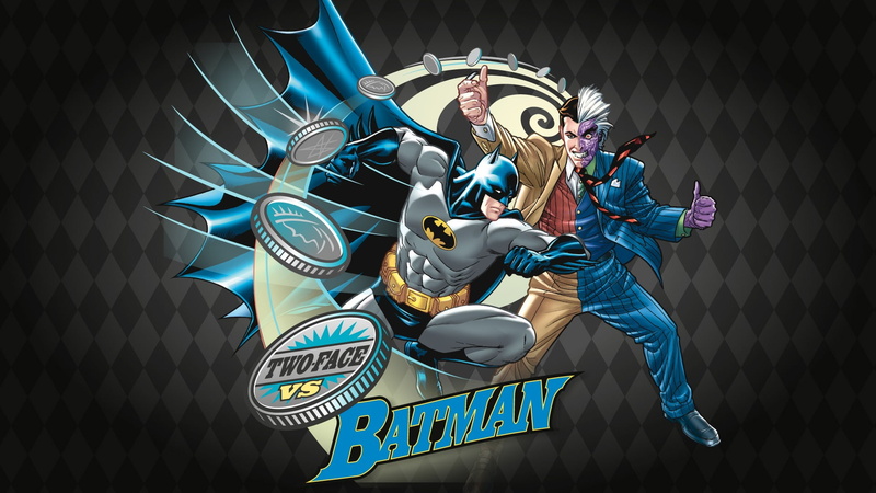 batman, 1080P, two, face, coins, hd, cartoon/comic