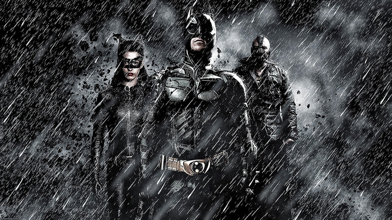 communication, nature, men, movies the dark knight rises catwoman anne hathaway bane batman messenjahmatt selina kyle, outdoors, day, two people, standing