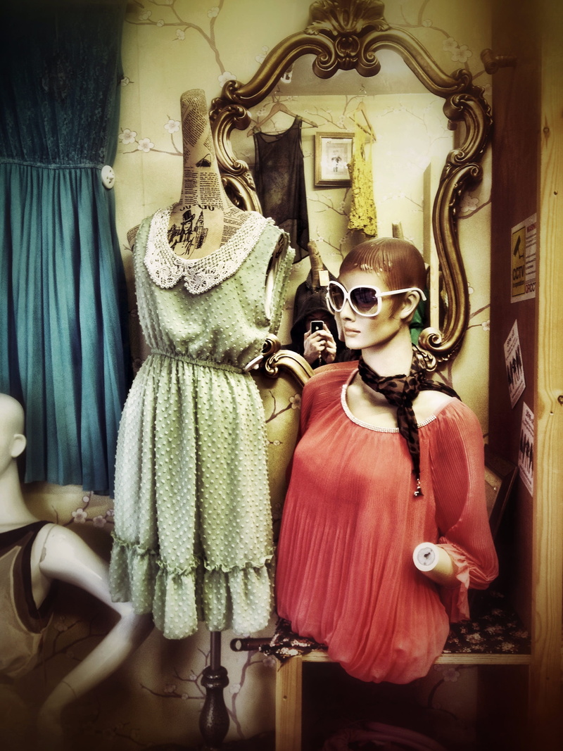 still life, two, green, retail, doll, for sale, human representation, s, clothing, near, 2K, female likeness, camden, retail display, variation, creativity