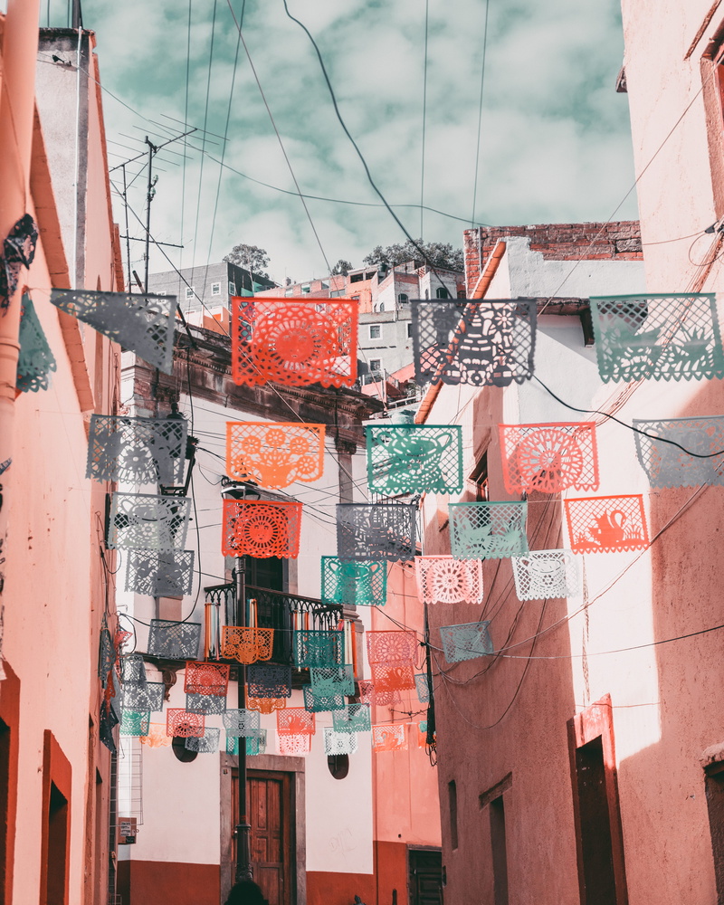 day, 4K, street decoration, street, non-western script, low angle view, technology, text, communication, church, mexican culture, mexico, nature, traveling