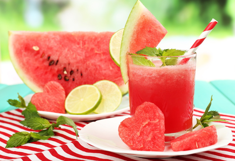 wellbeing, juice, red, mint leaf - culinary, herb, fruit, 5K, refreshment, glass, food, slices, cocktail, healthy eating, water melon, drink, leaf, freshness