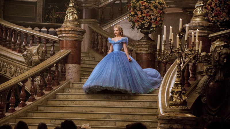 Cinderella, dress, candles, 720P, stairs, hall, lily, james